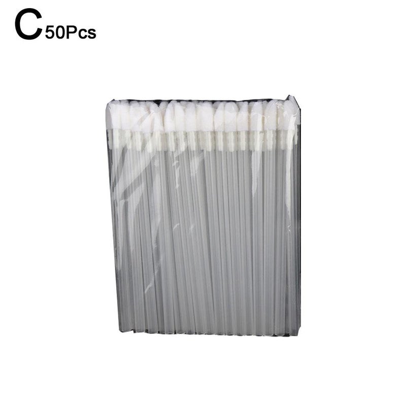 50pcs Disposable Hollow Mini Lip Brush Stick, Portable Transparent Lipstick/Lip Gloss Stick, Hollow Lip Brush